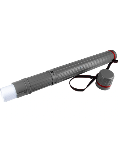 CI | Portaplanos plastico liderpapel diametro 9 cm extensible hasta 125 cm gris