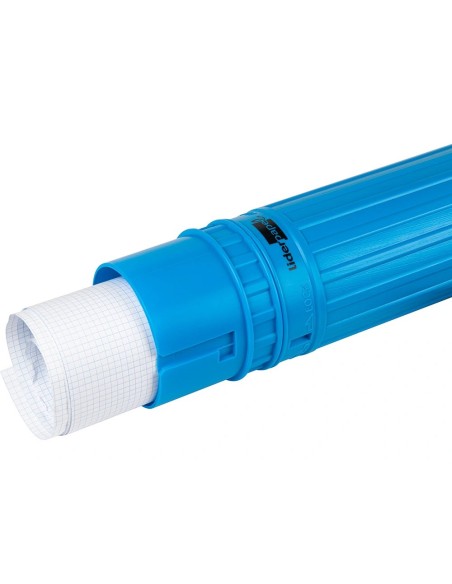 CI | Portaplanos plastico liderpapel diametro 9 cm extensible hasta 125 cm azul