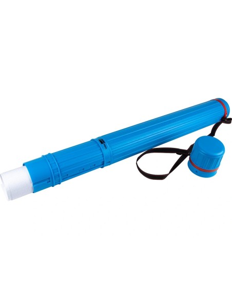 CI | Portaplanos plastico liderpapel diametro 9 cm extensible hasta 125 cm azul