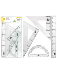 CI | Juego escuadra y cartabon 25cm regla 30cm y...