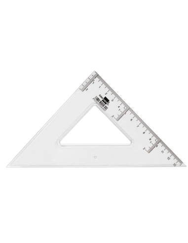 CI | Escuadra liderpapel 20 cm plastico cristal