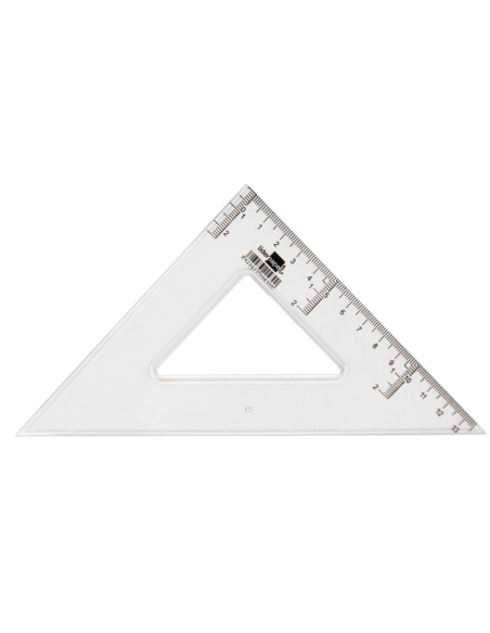 CI | Escuadra liderpapel 20 cm plastico cristal