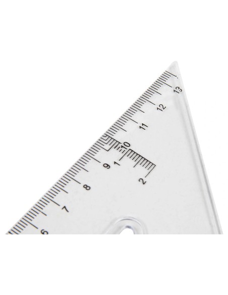 CI | Escuadra liderpapel 20 cm plastico cristal