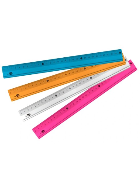 CI | Regla Liderpapel Metalica Aluminio 30 Cm Colores Surtidos