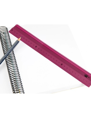 CI | Regla Liderpapel Metalica Aluminio 30 Cm Colores Surtidos