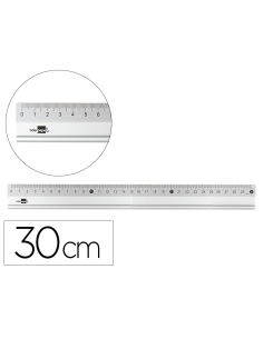 CI | Regla Liderpapel Metalica Aluminio 30 Cm
