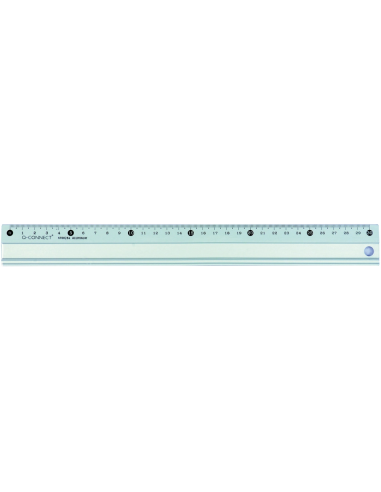 CI | Regla metalica q-connect aluminio 30 cm