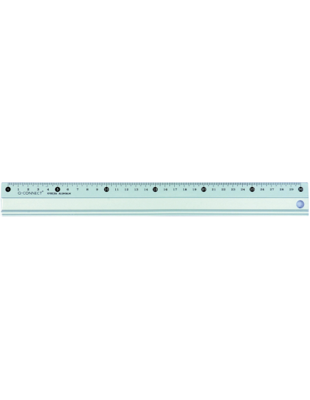 CI | Regla metalica q-connect aluminio 30 cm