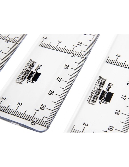 CI | Regla liderpapel 60 cm plastico cristal