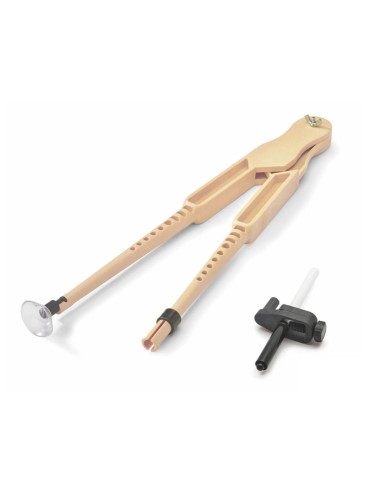 CI | Compas para encerado faibo de plastico con adaptador imitacion madera 42 cm