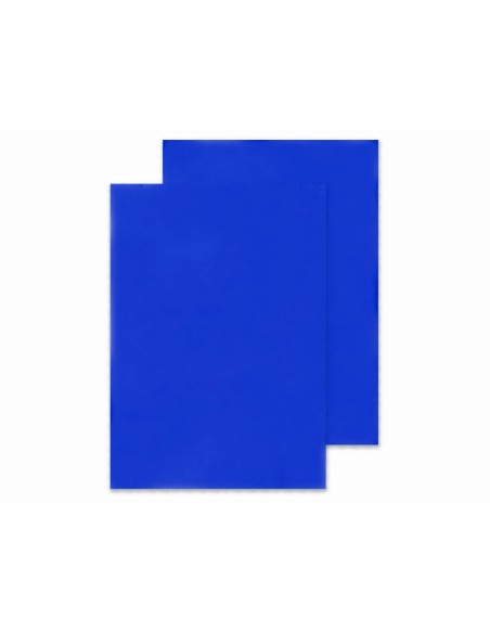 CI | Tapa de encuadernacion q-connect pvc din a4 opaca azul 180 micras caja de 100 unidades