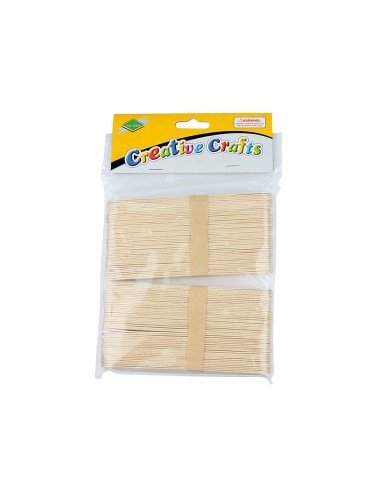 CI | Palillo para manualidades madera color natural 15 x 2 cmbolsa de 100 unidades