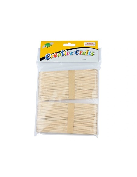 CI | Palillo para manualidades madera color natural 15 x 2 cmbolsa de 100 unidades