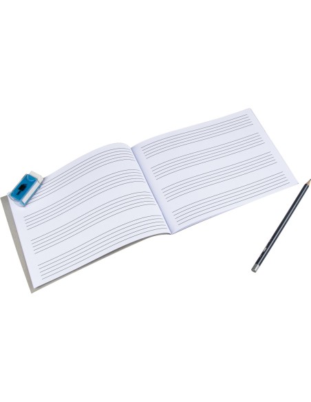 CI | Bloc musica liderpapel pentagrama 5mm cuarto 20 hojas 100g/m2 grapado