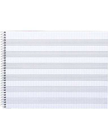 CI | Bloc musica liderpapel combi pentagrama cuadriculado 2,5mm cuarto 20 hojas 100g/m2