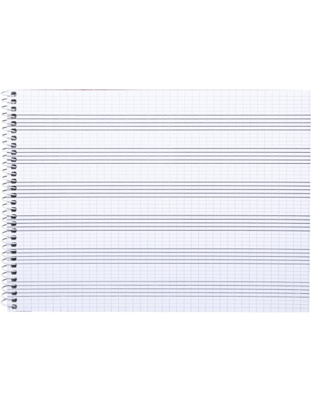 CI | Bloc musica liderpapel combi pentagrama cuadriculado 2,5mm cuarto 20 hojas 100g/m2