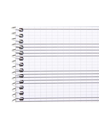 CI | Bloc musica liderpapel combi pentagrama cuadriculado 2,5mm cuarto 20 hojas 100g/m2