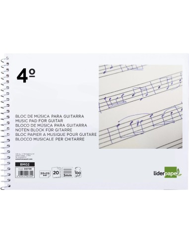 CI | Bloc musica liderpapel para guitarra...
