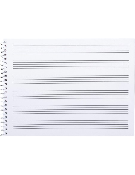 CI | Bloc musica liderpapel pentagrama 3mm cuarto 20 hojas 100g/m2
