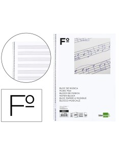 CI | Bloc musica liderpapel pentagrama 3mm folio 20 hojas...