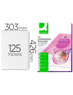 CI | Bolsa de plastificar q-connect 303 x 426 mm 125 mc...