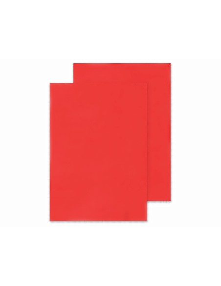 CI | Tapa de encuadernacion q-connect pvc din a4 opaca rojo 180 micras caja de 100 unidades