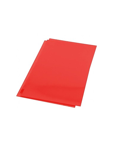 CI | Tapa de encuadernacion q-connect pvc din a4 opaca rojo 180 micras caja de 100 unidades