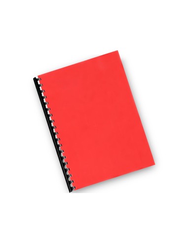 CI | Tapa de encuadernacion q-connect pvc din a4 opaca rojo 180 micras caja de 100 unidades