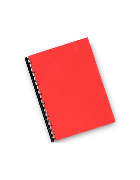CI | Tapa de encuadernacion q-connect pvc din a4 opaca rojo 180 micras caja de 100 unidades