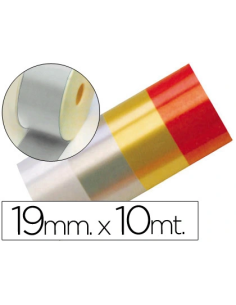 CI | Cinta fantasia 10 mt x 19 mm plata