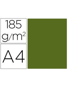 CI | Cartulina guarro din a4 verde safari 185 gr paquete...