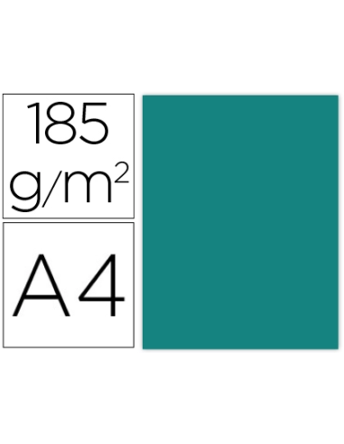 CI | Cartulina guarro din a4 verde menta 185 gr paquete de 50 h