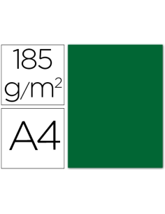 CI | Cartulina guarro din a4 verde abeto 185 gr paquete 50 h