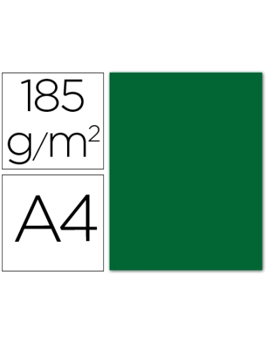 CI | Cartulina guarro din a4 verde abeto 185 gr paquete 50 h