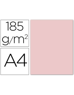 CI | Cartulina guarro din a4 rosa 185 gr paquete 50 h