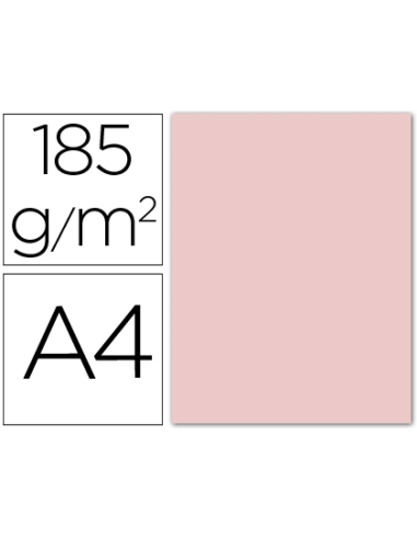 CI | Cartulina guarro din a4 rosa 185 gr paquete 50 h