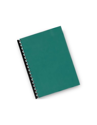 CI | Tapa de encuadernacion q-connect pvc din a4 opaca verde 180 micras caja de 100 unidades
