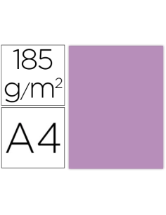 CI | Cartulina guarro din a4 malva 185 gr paquete de 50 h