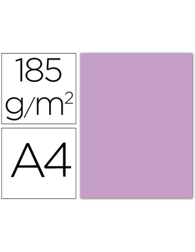 CI | Cartulina guarro din a4 lila 185 gr paquete 50 h