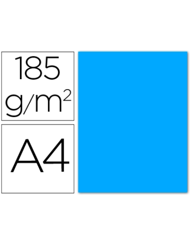 CI | Cartulina guarro din a4 azul maldivas 185 gr paquete 50 h