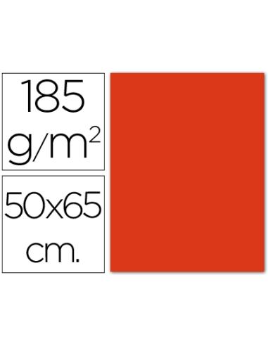 CI | Cartulina guarro tomate 50x65 cm -185 gr