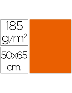 CI | Cartulina guarro mandarina 50x65 cm 185 grs