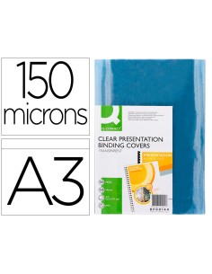 CI | Tapa de encuadernacion q-connect pvc din a3 incolora...