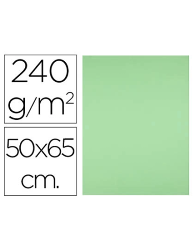 CI | Cartulina liderpapel 50x65 cm 240g/m2 verde pistacho paquete de 25 unidades