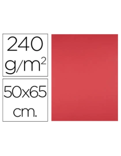 CI | Cartulina liderpapel 50x65 cm 240g/m2 rojo paquete...