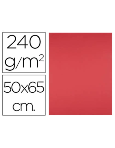 CI | Cartulina liderpapel 50x65 cm 240g/m2 rojo paquete de 25 unidades