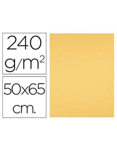 CI | Cartulina liderpapel 50x65 cm 240g/m2 oro paquete de 25 unidades