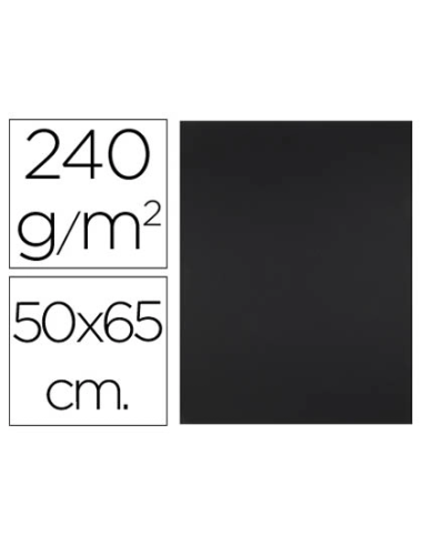 CI | Cartulina liderpapel 50x65 cm 240g/m2 negro paquete de 25 unidades