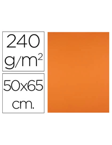 CI | Cartulina liderpapel 50x65 cm 240g/m2 naranja paquete de 25 unidades