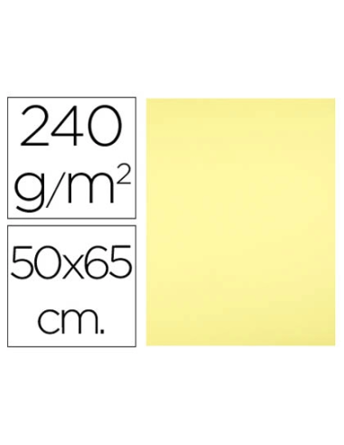 CI | Cartulina liderpapel 50x65 cm 240g/m2 amarillo medio paquete de 25 unidades